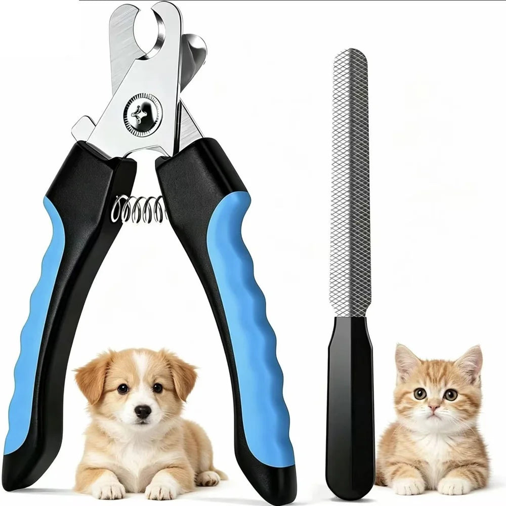 Cortauñas Para Perros y Gatos, Tijeras De Aseo De Acero Inoxidable Con Limas, Herramientas De Limpieza Profesionales Para Recort