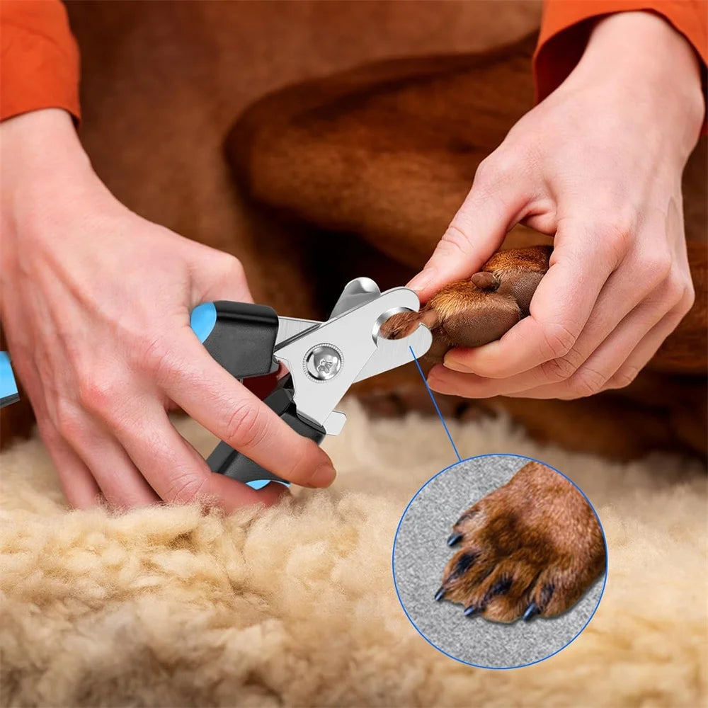 Cortauñas Para Perros y Gatos, Tijeras De Aseo De Acero Inoxidable Con Limas, Herramientas De Limpieza Profesionales Para Recort