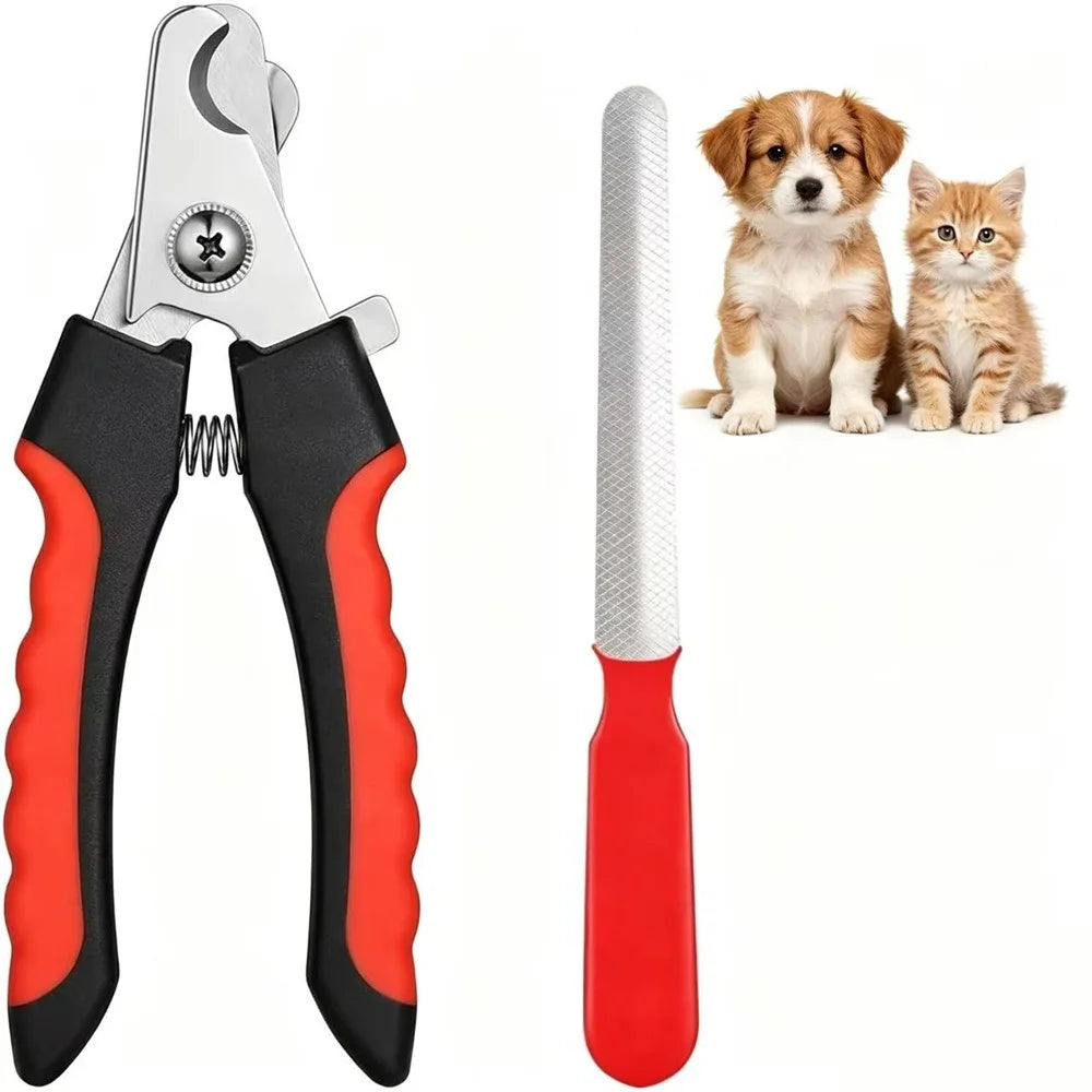 Cortauñas Para Perros y Gatos, Tijeras De Aseo De Acero Inoxidable Con Limas, Herramientas De Limpieza Profesionales Para Recort
